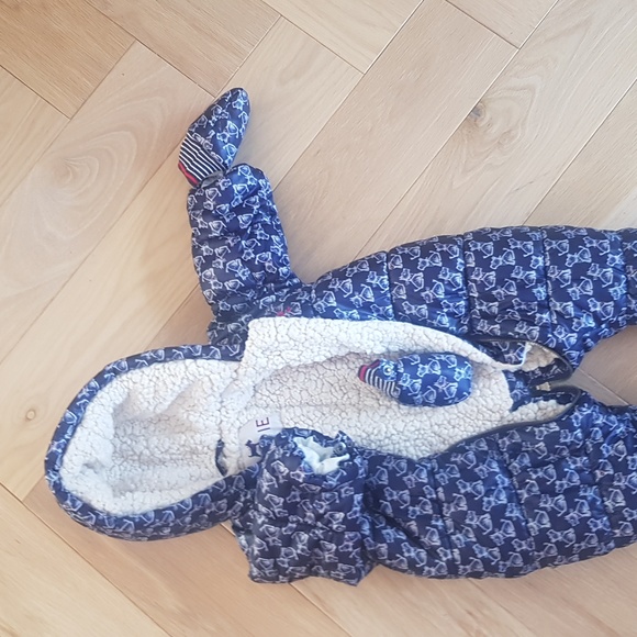 Toasty-Dry Puffy Suit, Winter Snowsuit, blue, size 6m - Picture 4 of 6